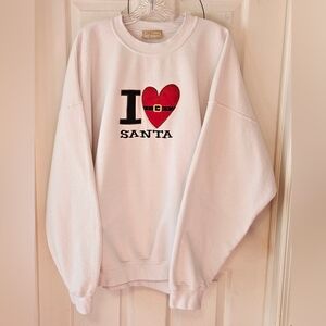 I Love Santa White Sweatshirt